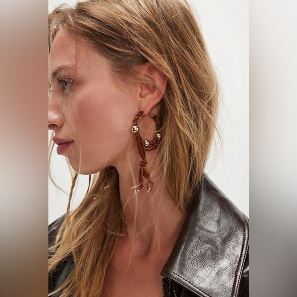 NWT Free People Lingering Love Hoops